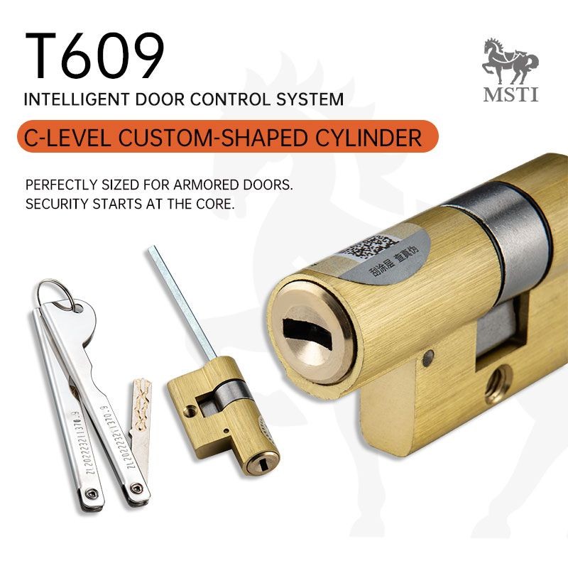 T609 with C-Level Custom-Shaped Cylinder | Core Security for Armored Doors